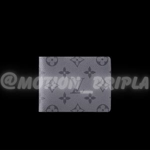 Louis Vuitton Black and Gray Monogram Card Holder